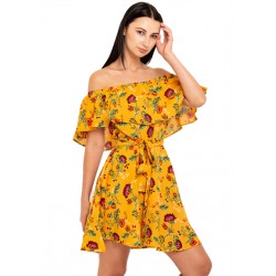 Printed Off Shoulder Dress!